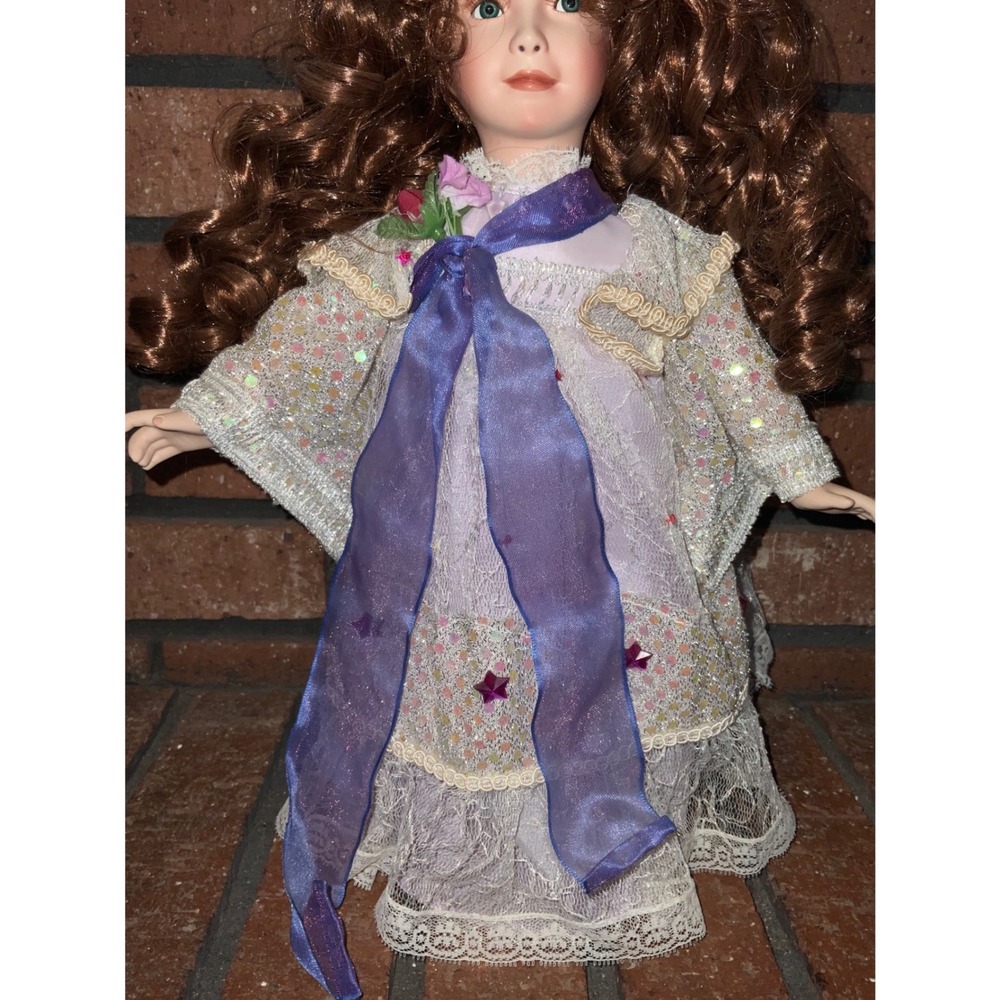 Paradise Galleries ANGEL OF PATIENCE 14" Bisque Porcelain Collector Doll - Picture 3 of 4